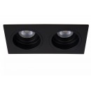 Lucide 22959/02/30 süllyeszthető spotlámpa Embed 2x50W | GU10 - fekete, állítható, szabályozható