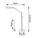 Rabalux 2310 LED állólámpa 1x13W | 790lm | 3000-6500K - szabályozható, színhőmérséklet változtatás, érintőkapcsoló, memória funkció, fekete