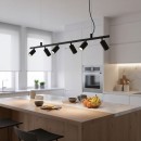 Ideal Lux 231396 mennyezeti csillár Dynamite 6x28W | GU10 - fekete