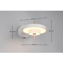 Trio T240270176 LED fali lámpa KEATON  | 10W integrált LED forrás | 1x1200lm | 2300+3000+4000K | Trio - SwitchDimmer | szürke