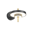 Trio T240270180 LED fali lámpa KEATON  | 10W integrált LED forrás | 1x1200lm | 2300+3000+4000K | Trio - SwitchDimmer | fekete | aranyszínű