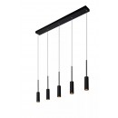 Lucide 24401/35/30 LED mennyezeti függőlámpa Tubule 5x1,4W | 600 lm | 2700K - fekete