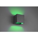 Trio 253310132 LED intelligens fali lámpa Figo 1x5,5W | 450lm | 3000-6500K | IP20 | RGBW - szabályozható, világítási hőmérséklet beállítás, felső / alsó világítás, távirányító, WiZ technológia, memória funkció, fekete