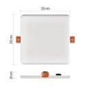EMOS ZV2142 LED süllyeszthető lámpa VIXXO  | 13,5W integrált LED forrás | 1250lm | 4000K