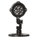 Emos DCPC02 LED dekorációs kivetítő - hópelyhek 3.6W | IP44 - fehér, forgó fény, fekete