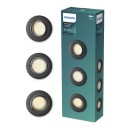 Philips 8720169376083 süllyeszthető lámpakészlet Peridot  GU10 | fekete