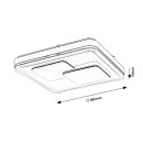 Rabalux 2604 LED mennyezeti lámpa Hecate 1x40W | 2970lm | 4000K - csillaghatás, fekete, fehér