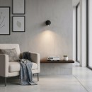 Ideal Lux 260617 LED fali lámpa Bean round 1x3,5W | 220lm | 3000K - kapcsoló a lámpán, fekete