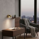 Ideal Lux 260624 LED fali lámpa Bean round 1x3,5W | 220lm | 3000K - kapcsoló a lámpán, sárgaréz