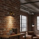 Ideal Lux 260624 LED fali lámpa Bean round 1x3,5W | 220lm | 3000K - kapcsoló a lámpán, sárgaréz