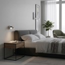 Ideal Lux 260631 LED fali lámpa Bean round 1x3,5W | 220lm | 3000K - kapcsoló a lámpán, nikkel