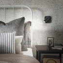 Ideal Lux 260655 LED fali lámpa Bean square 1x3,5W | 220lm | 3000K - kapcsoló a lámpán, fekete