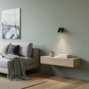 Ideal Lux 260655 LED fali lámpa Bean square 1x3,5W | 220lm | 3000K - kapcsoló a lámpán, fekete