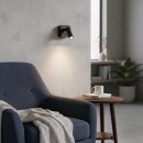 Ideal Lux 260655 LED fali lámpa Bean square 1x3,5W | 220lm | 3000K - kapcsoló a lámpán, fekete