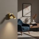 Ideal Lux 260662 LED fali lámpa Bean square 1x3,5W | 220lm | 3000K - kapcsoló a lámpán, sárgaréz