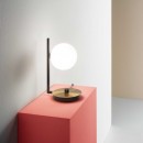 Ideal Lux 273679 asztali lámpa Birds tl1 1x15W | G9 - billenőkapcsoló, sárgaréz, fekete, fehér