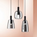 Ideal Lux 275581 LED mennyezeti függőlámpa Coco-1 sp 1x7W | 660lm | 3000K - füstüveg, fekete