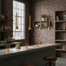 Ideal Lux 279794 LED mennyezeti függőlámpa Diesis sp 1x7W | 660lm | 3000K - sárgaréz