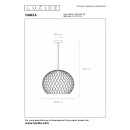 Lucide L214284030 mennyezeti függőlámpa DANZA  E27