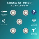 Philips 8721103037176 süllyeszthető lámpakészlet Peridot GU10 | króm