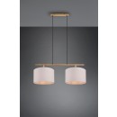 Trio 301200201 mennyezeti függőlámpa Korba 2x60W | E27 - fa, fehér