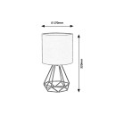 Rabalux 3017 asztali lámpa Kinga 1x40W | E14 - barna, arany