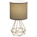 Rabalux 3017 asztali lámpa Kinga 1x40W | E14 - barna, arany
