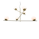 Trio 302000608 mennyezeti függőlámpa Pure 6x28W | E14 - állítható magasság, sárgaréz, fehér