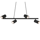 Trio 302400432 mennyezeti függő spotlámpa Marley 4x35W | GU10 - fekete
