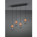 Trio 304300432 mennyezeti függőlámpa Tosh 4x40W | E27 | IP20 - fekete és barna