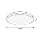 Rabalux 3054 LED mennyezeti lámpa Slava 1x18W | 1170lm | 3000K | IP44 - fekete, fehér