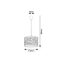 Rabalux 3080 mennyezeti függőlámpa Hanka 1x40W | E27 - kék, fehér mintás