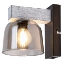 Rabalux 3081 fali lámpa Cardamom 1x40W | E14 - fekete, ezüst