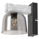 Rabalux 3081 fali lámpa Cardamom 1x40W | E14 - fekete, ezüst