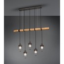 Trio 308100567 mennyezeti függőlámpa Forester 5x42W | E27 | IP20 - antik nikkel feketével