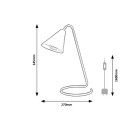Rabalux 3089 asztali lámpa Monty 1x40W | E14 - fehér
