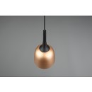 Trio 310800108 mennyezeti függőlámpa Chiron 1x40W | E27 - állítható magasság, sárgaréz