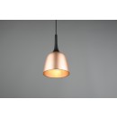 Trio 310800108 mennyezeti függőlámpa Chiron 1x40W | E27 - állítható magasság, sárgaréz