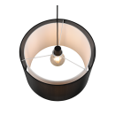 Trio 311400132 függőlámpa Burton 1x40W | E27 - állítható magasság, fehér, fekete