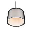 Trio 311400132 függőlámpa Burton 1x40W | E27 - állítható magasság, fehér, fekete