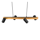 Trio 312490432 mennyezeti függő spotlámpa Marley 4x35W | GU10 - fa, fekete