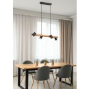 Trio 312490432 mennyezeti függő spotlámpa Marley 4x35W | GU10 - fa, fekete