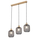 Rabalux 3132 mennyezeti függőlámpa Grendel 3x60W | E27 - fa, fekete