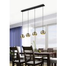Trio 313300408 mennyezeti függőlámpa Fletcher 4x40W | E14 - állítható magasság, sárgaréz
