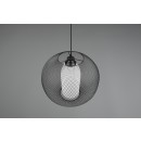 Trio 313900132 mennyezeti függőlámpa Filo 1x60W | E27 - állítható magasság, fekete