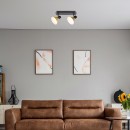 Rabalux 3158 mennyezetre szerelhető spotlámpa Alvaro 2x40W | E14 - fekete, arany
