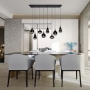 Trio 317000832 függőlámpa Lumina 8x40W | E14 - állítható magasság, fekete