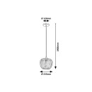 Rabalux 3177 mennyezeti függőlámpa Monet 1x40W | E27 - füstüveg, króm