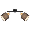 Rabalux 3245 mennyezetre szerelhető spotlámpa Miguel 2x40W | E14 - fekete, fa