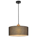 Rabalux 3247 mennyezeti függőlámpa Miguel 1x40W | E27 - fekete, fa